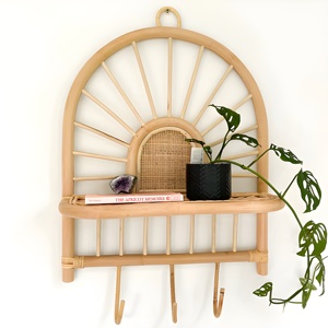 Estantes de Pared de Ratán para Organización del Hogar, Innovadores, Apilables, con Ganchos - Product Image 3