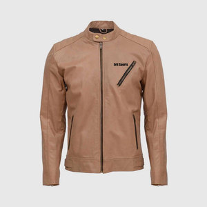 Veste en cuir grande taille pour homme, col montant, pour l'extérieur, vente en gros - Product Image 2