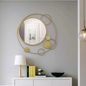 Luxury Artistic Gold Finished Metal <b>Frame</b> Mirror For Gifting Suitable For Housewarming Weddings And Special Events From India - Product Image 3