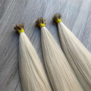 Couleur de cheveux vietnamiens 1001 Remy Hair Nano Ring Extensions Blonde Kératine Droite Européenne Micro Perles Cheveux - Product Image 3