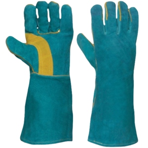 Gants de soudage en cuir de vachette renforcé haute performance, certifiés CE, antistatiques, robustes, pour la construction et la sécurité - Product Image 1