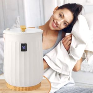 Asciugamani Elettrico da 20L con Display LCD, Bordo Bianco e Giallo, Manico Effetto Legno, Temperatura Massima 130°C, Attrezzatura per Asciugatura - Product Image 1