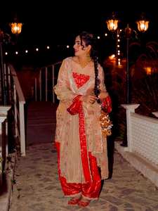 Conjunto de Salwar Kameez Bordado de Diseñador para Mujer con Dupatta de Organza – Traje Étnico Indio para Fiestas - Product Image 3