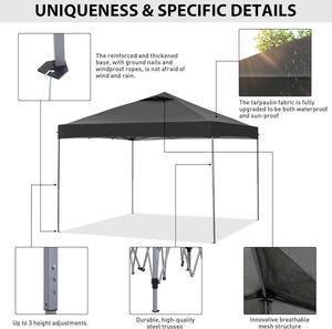 Portable Single Layer Four-Season Extended Pop-Up <b>Canopy</b> Tent One Bedroom Oxford Aluminum Frame Outdoor Use <b>Camping</b> Garden - Product Image 5