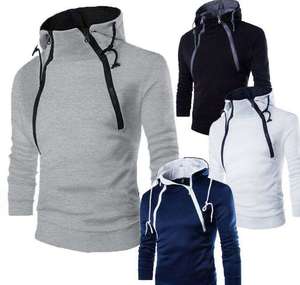 Sudadera con capucha y cremallera lateral, estilo slim fit, ropa técnica urbana para hombre, en oferta. - Product Image 5