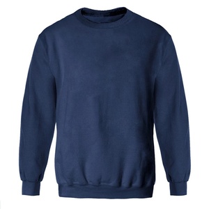 Sudadera de Felpa Lisa para Hombre, Cuello Redondo, 50% Algodón, 50% Poliéster, Venta al Por Mayor de Fábrica - Product Image 1