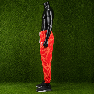 Pantalon de jogging en molleton de coton épais tie-dye rouge avec logo personnalisé pour hommes et femmes, streetwear, vente en gros, décontracté, pour la gym - Product Image 4