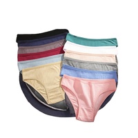 Braguitas de Algodón Antibacterianas Finas de Talle Medio para Mujer, Suaves y Cómodas, Tejidas, para Uso Diario