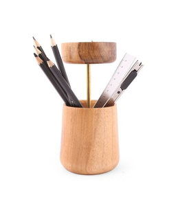 Stationery Storage Wood Pen And Pencil Holder Top Designer Pieces Customized Wooden Pen Holder With Logo - Product Image 6