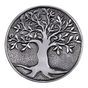 Quemador de Incienso Redondo Chino de Aluminio de Lujo, Ecológico y Duradero, con Diseño de Árbol en Relieve, en Oferta - Product Image 2