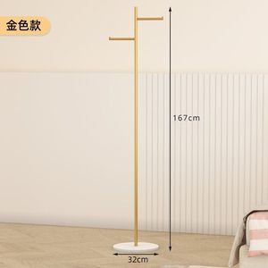 Appendiabiti Autoportante in Metallo Dorato con Base in Marmo, Appendiabiti Multiuso per Camera da Letto e Conservazione Cappelli - Product Image 3