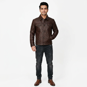 Blouson de moto en cuir PU pour homme, modèle 2026, le plus vendu, léger, coupe-vent, idéal pour le printemps, service OEM - Product Image 1