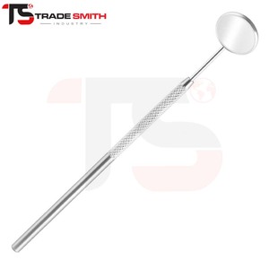 Miroir buccal dentaire TSI avec poignée en acier inoxydable, poignée moletée, instrument d'examen buccal, classe I, certifié CE - Product Image 5