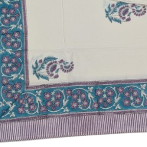 Premium Indian Artisanal Hand <b>Block</b> Print Classic Flowers King Size Breathable Soft Skin Friendly Non Toxic Dyes All Season Home - Product Image 3