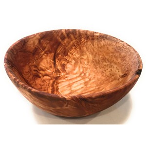 Handcrafted Olive <b>Wood</b> Curved Bowl Wholesale | Artisan Fruit Bowl India - Product Image 5