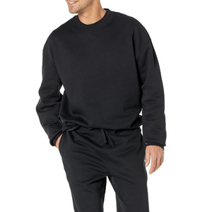 Solid Color Plain Dyed <b>Sweatshirts</b> Male Breathable Crew Neck Loose Fit Gym Fitness Workout & Jogging Wear Pullover Top - Product Image 6