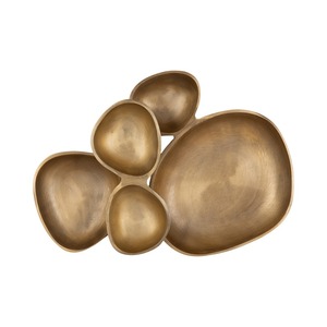 Juego de Cuencos de Metal Plateado con Base, Multi-sección, para Servir, Decoración de Mesa, Centro de Mesa Moderno, para Condimentos - Product Image 6