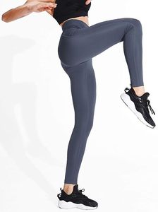 Custom High Waisted Sports Workout Yoga Pants Leggings for Women Soft Polyester Gym Fitness Leggings With Pocket - Product Image 3
