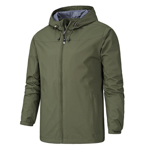 Chaqueta Cortavientos Larga de Invierno para Hombre, Talla Grande, con Capucha, Logotipo Personalizado en la Parte Delantera, Transpirable e Impermeable - Product Image 1