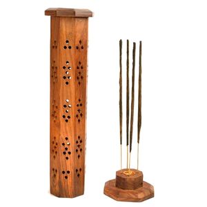 Brûleur d'encens religieux en bois naturel indien pour Agarbatti, design personnalisable, exportation directe usine, pour l'exportation de la zone artisanale - Product Image 3