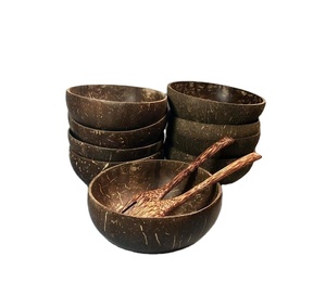 Vietnam Wholesale Handmade Natural Coconut Shell Bowl <b>Dinnerware</b> Set With Wooden Spoon Perfect for Desserts Fruit Salad Home - Product Image 2