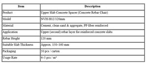 Espaciador Superior para Losa de Hormigón NVH-H12/120mm (Espaciador para Varillas de Hormigón) - Product Image 4