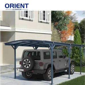 Abri de <span class=keywords><strong>voiture</strong></span> en aluminium thermolaqué robuste, design cantilever, imperméable, pour allée de maison <span class=keywords><strong>américaine</strong></span> - Product Image 1