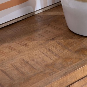 Meuble TV Vandana Ivory Design en bois de manguier massif, style ethnique chic - Product Image 5