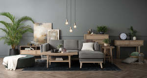 <b>Mid</b>-<b>Century</b> Modern Navara Ash Coffee <b>Table</b> with Woven Rattan Shelf and Solid Wood Legs for Contemporary Organic Living Rooms - Product Image 4