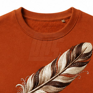 Sweat-shirts brodés pour hommes, légers, en mélange de coton, col rond, respirants, confortables, style décontracté quotidien, vêtements de style streetwear - Product Image 5