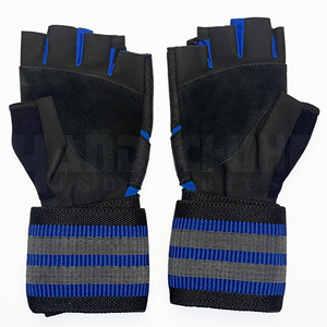 Custom Sport Athletic Workout Fitness <b>Weight</b> Lifting <b>Gloves</b> with Hand Grips and Buckle Closure for Unisex Use - Product Image 3