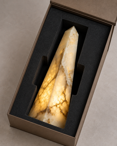 Alabaster Pyramid Wall Lamp Natural Onyx Stone <b>Sconce</b> Eco-Friendly Carved Modern Decorative <b>Light</b> for Hotel Corridor Living Room - Product Image 6