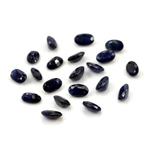พลอยไพลินสีน้ำเงินธรรมชาติทรงรีขนาด 3x4 มม. แบบไม่ผ่านการปรับแต่ง, พลอยไพลินสีน้ำเงินธรรมชาติทรงเหลี่ยมสำหรับทำเครื่องประดับ - Product Image 4
