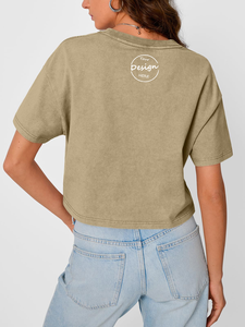 Summer 100% Cotton Fashion <b>Crop</b> <b>Top</b> T Shirt Short Sleeve Sexy Plain Women's T-shirts - Product Image 4