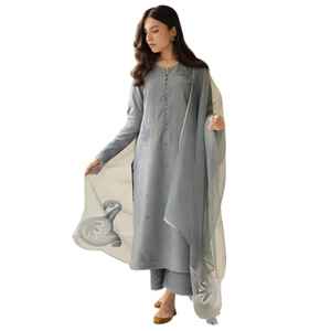 Trajes Shalwar Kameez de Invierno para Mujer en Lino de Alta Calidad con Bordado Fino, Transpirables, Sin Arrugas, para Fiestas Casuales - Product Image 1