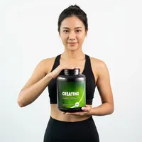 Creatina Monohidrato en Polvo Sin Hinchazón para Masa Corporal Magra, Uso Adulto, Vegano, 20-29g de Proteína
