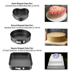 Set of 3 Leakproof Non-Stick Springform Cake Pans 9in 10in 11in <b>Bakeware</b> with Removable Bottom for Baking Dishes & Pans - Product Image 5