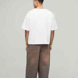 T-shirt surdimensionné imprimé personnalisé pour hommes, 100% coton, streetwear décontracté, coupe ample, avec logo graphique - Product Image 4