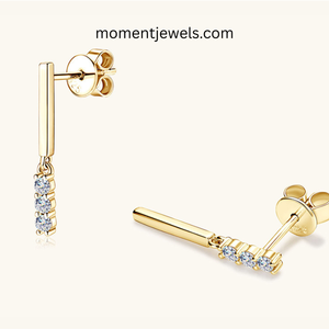 Modern Style 925 Sterling <b>Silver</b> Moissanite Ear <b>Studs</b> for Women Sweet Shiny Moissanite <b>Stud</b> Earrings Solid Color Inlay Summer - Product Image 3