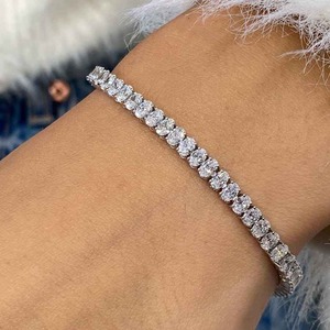 Pulsera de Lujo con Moissanita Brillante, Estilo Hip Hop para Mujer, Pulsera Cubana Iced Out, Pulsera de Plata 925 con Diamantes de Moissanita - Product Image 4
