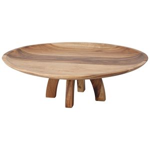 ขาตั้งเค้กไม้มะม่วงธรรมชาติทรงกลม ดีไซน์สวยงาม สำหรับตกแต่งบ้าน - Product Image 6