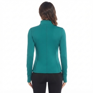 Comfortable women's yoga <b>jacket</b> offers moisture wicking breathable fabric and a modern design for <b>workouts</b> travel and everyday - Product Image 2
