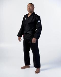 Kimono de BJJ Unisex Negro con Logotipo Blanco Delantero/Trasero, Corte Regular, Transpirable, Elástico, 2 Piezas, 100% Algodón, Ropa de Artes Marciales, Talla Adulto - Product Image 5