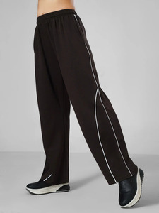 <b>Women</b> Casual Sports Trousers Loose Fit Athletic Pants Mid Waist <b>Straight</b> <b>Leg</b> <b>Jogger</b> Pants Solid Eco-Friendly Track Sweatpants - Product Image 1