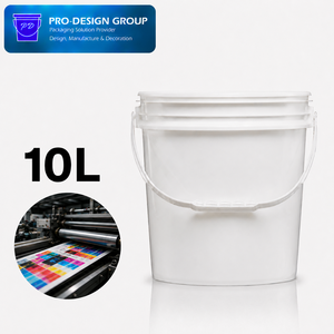 Seau d'encre d'impression de 10 L avec couvercle plat pour le stockage d'encre d'impression, récipient rond anti-fuite - Product Image 1