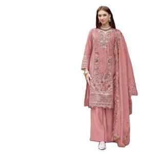 Vestidos Casuales Atractivos de Piel Sintética Pakistaníes Listos para Usar, Multicolores, Hasta la Rodilla, Sin Arrugas, Ideales para Invierno - Product Image 1