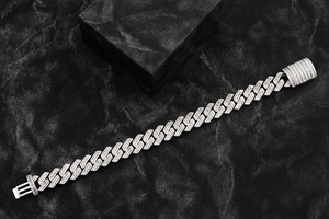 สร้อยข้อมือเพชรทรงกลมเจียระไนแบบบริลเลียนท์ ชุบทอง 14K สำหรับทุกเพศ สไตล์ฮิปฮอป ฝังเพชรเม็ดเล็ก สี D เครื่องประดับหนัก ได้รับการรับรองจาก GIA - Product Image 6