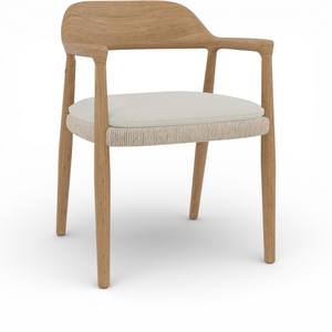 Custom Maker Teak Wood Dining Chair <b>Padded</b> Cushion Curved Backrest Scandinavian Eco-Friendly Restaurant Warehouse Furniture - Product Image 3
