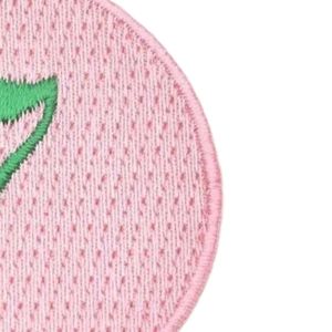 Pretty Girl Number 7 <b>Patch</b> Pink & Green Embroidered Number Applique Iron On Sew On Badge for <b>Jackets</b> Bags Hats DIY Apparel - Product Image 2