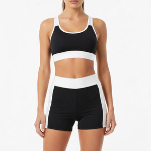Women's <b>High</b> <b>Waist</b> Solid Yoga <b>Shorts</b> Four-Way Stretch Tummy Control Fitness Pants Gray - Product Image 2